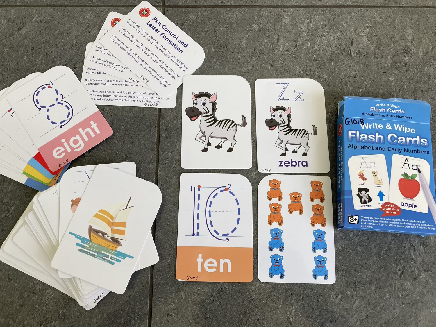 Alphabet & Early Number Write & Wipe Flash Cards