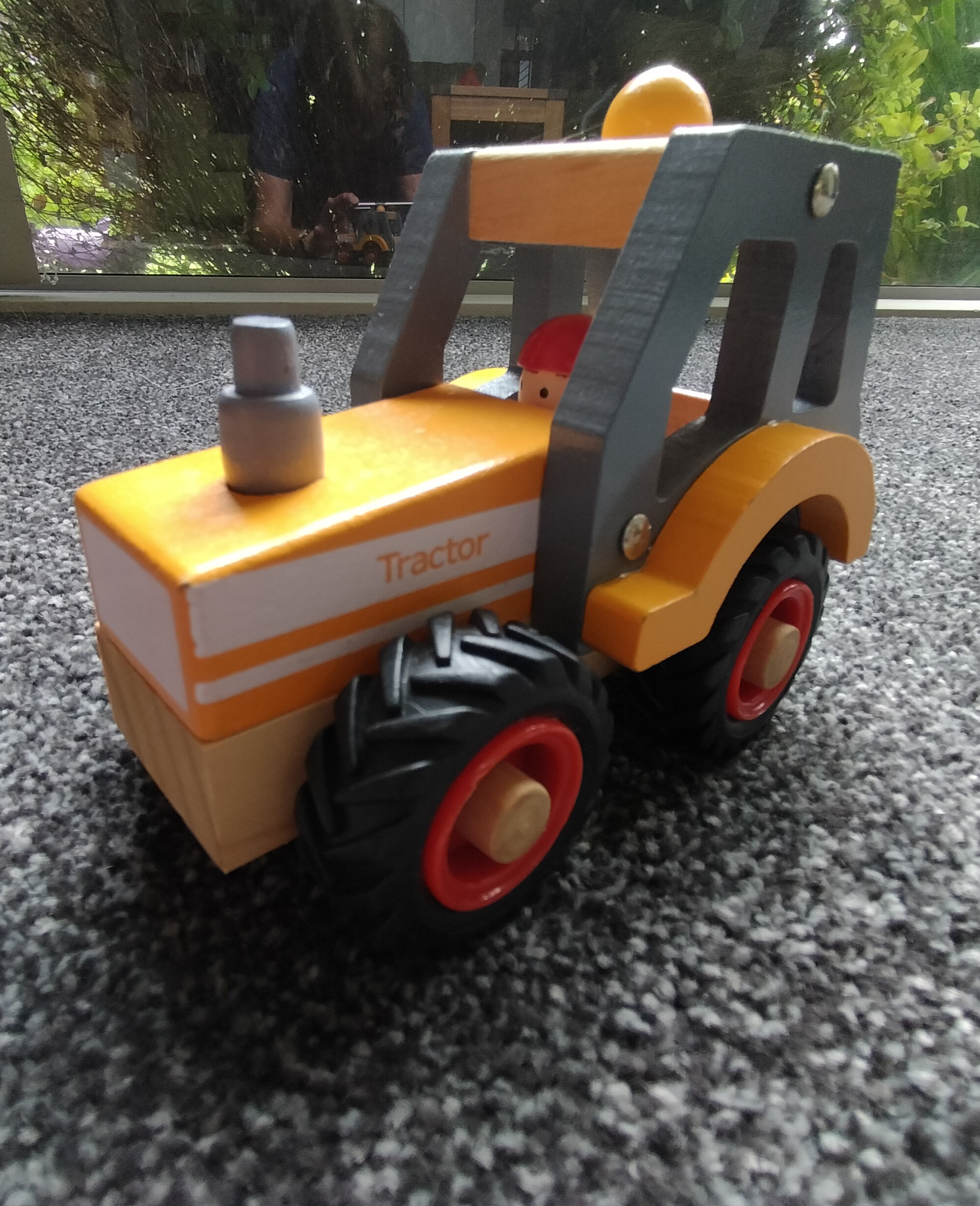 Yellow Wooden Tractor